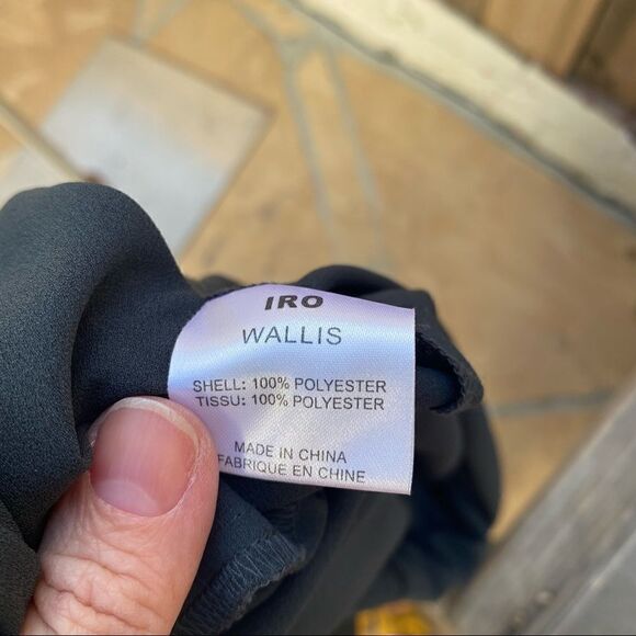 IRO Dark gray Draped Pleated Open Back Mini dress size 0 - Picture 10 of 13